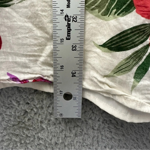 Old Navy Short Sleeve Bell Sleeve Wrap Front Dress White Floral Women's Medium - Picture 10 of 10